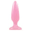Firefly pleasure glow in the dark anal plug - small has a suction cup for versatile fun in different positions & a slim tapered shape for easy insertion. Pink.