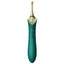 Turquoise Green & Gold ZALO Bess Clitoral Vibrator Stimulator Women's Double Ended Sex Toy With Clitoral & G-Spot Stimulation