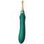 Side Turquoise Green & Gold ZALO Bess Clitoral Vibrator Stimulator Women's Double Ended Sex Toy With Dual Stimulation