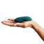 We-Vibe Touch X Lay-On Vibrating Massager Stimulator Sex Toy in Velvet Green Laying Flat in Hand