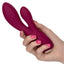 California Exotics Uncorked Cabernet G-Spot Rabbit Vibrator Wine Red & Gold Rechargeable Waterproof Women's Sex Toy in Hand