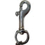 Metal Chain Leash With Large Grain Leather Handle