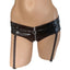 POISON ROSE - WETLOOK G-STRING WITH SUSPENDERS - 157