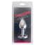 Packaging Foshan Small Metal Princess Butt Plug Anal Toy with Round Crystal Gem Base