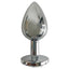 Upright Foshan Large Metal Princess Butt Plug Anal Toy with Round Crystal Gem Base