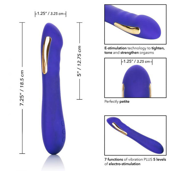 Measurements CalExotics Impulse Intimate Electro-Stimulator Petite Wand Straight Vibrator Waterproof Women's Sex Toy