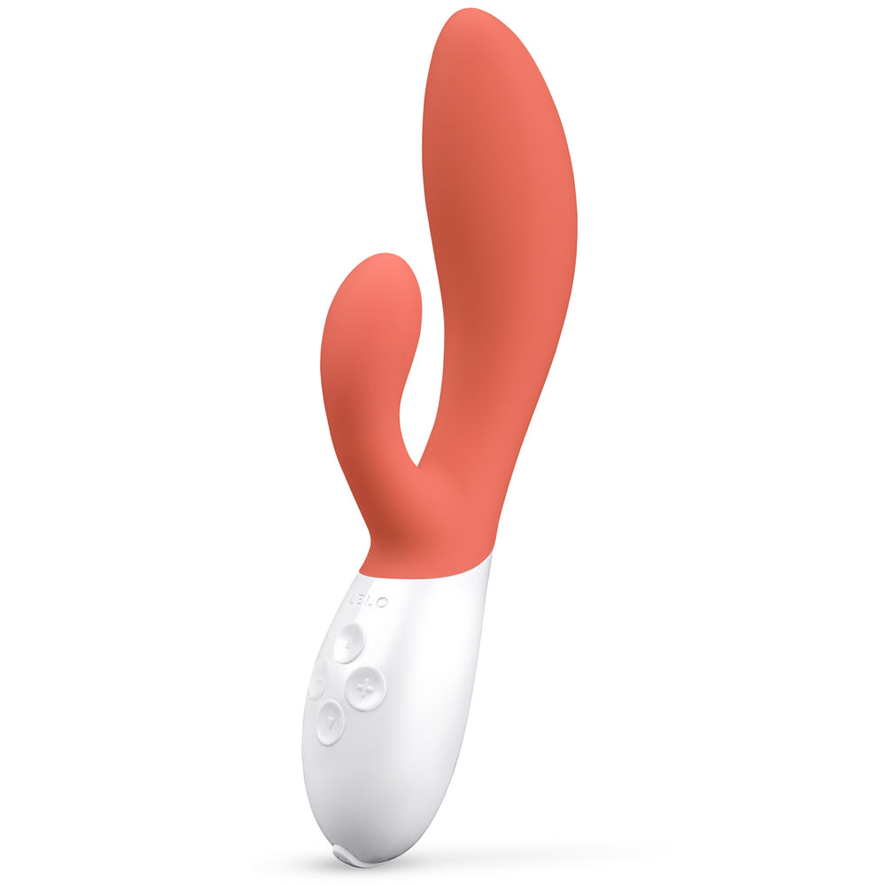 Lelo Ina 3 - Dual-Action Massager -dual motors w/ 10 vibration modes & 30% more power for her G-spot & clitoral pleasure. Coral