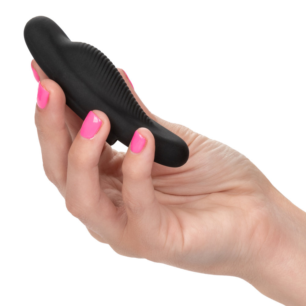 Lock-N-Play™ Remote Petite Panty Teaser, discreet panty vibrator has magnetic wings to stay in place, 12 vibration modes and remote control. teaser size image