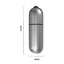 Mini Vibe Bullet - bullet vibrator has 10 vibration settings in its travel-ready body & is waterproof. Silver, size details