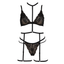 LOVE IN LEATHER MUSE LINGERIE SET WITH HALTER NECK