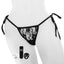 My Secret Screaming O - Rechargeable Vibrating Panty Set. Side-tie lace panties have a secret pocket for a 10-mode rechargeable bullet vibrator and a remote that works up to 15m away. Black
