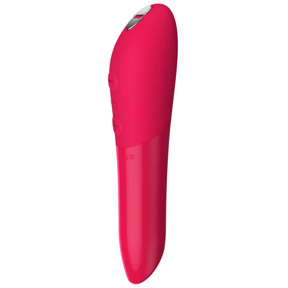 We-Vibe Tango X Bullet Vibrator Waterproof Sex Toy With Silicone Grip & Magnetic USB Recharging in Cherry Red