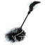 Sex & Mischief® - Whip & Tickle - dual-sided sensory play toy with a silicone whip & a soft feather tickler for versatile BDSM play. Black/White (2)