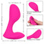 California Exotics Pink Silicone Remote Control G-Spot Arouser Wearable Vibrator Sex Toy for Discreet Public Play. size and product details