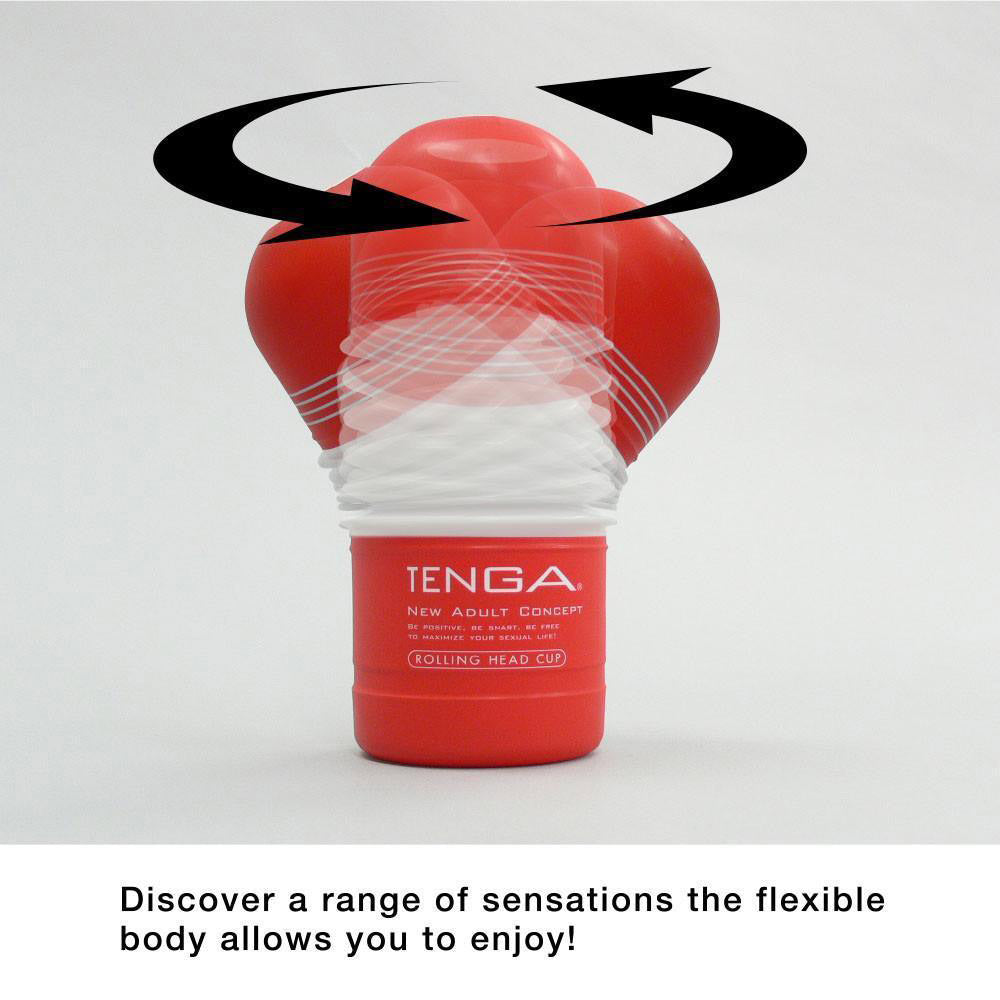TENGA - Rolling Head Cup - Gentle. Gentle textured masturbator offers gentle rolling head massage. Flexible body