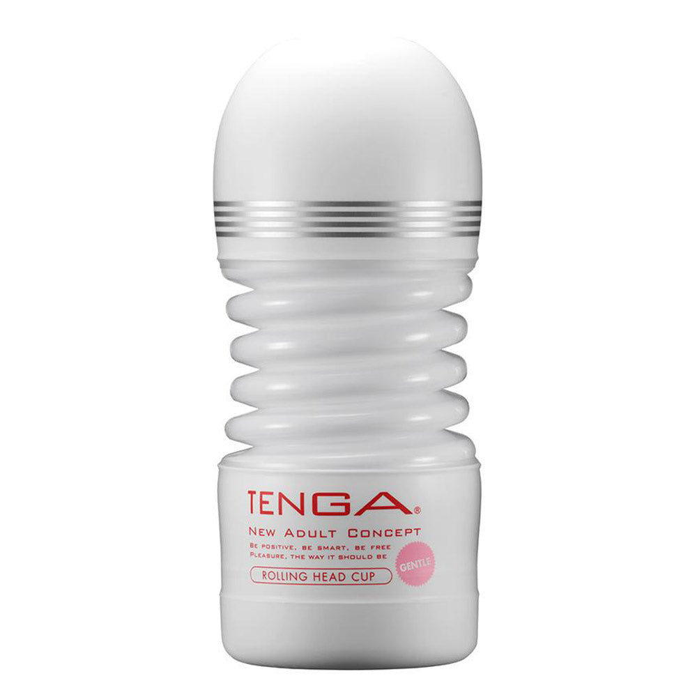 TENGA - Rolling Head Cup - Gentle. Gentle textured masturbator offers gentle rolling head massage.
