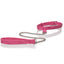 Tickle Me Pink  Glitter Collar With Leash