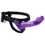 Ultra Passionate Harness - Dual Penis Strap-On - double motor, multi speed, remote control. purple