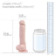 Adam & Eve - Adam's True Feel Dildo - realistic with dual-density design, suction cup base and 5.5" insertable. Dimension.