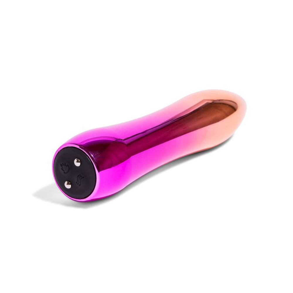 Nu Sensuelle - Aluminium 60SX AMP -ombre vibrating bullet has a brand new ultra-powerful motor to deliver 12 toe-curling vibrations + gentle heat. side