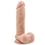 Au Naturel 9.5" Dual-Density Dildo With Suction Cup is safe for anal or vaginal play & has a phallic head + veins in dual-density TPE w/ a firm core & soft outer to feel like a real erection. (2)