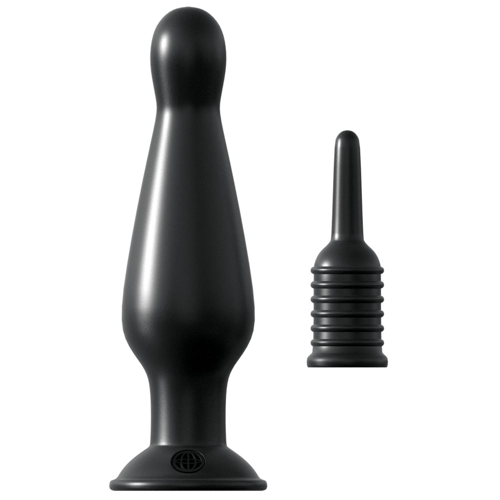 Anal Fantasy Collection Deluxe Fantasy Kit has a suction cup plug, vibrating & non-vibrating beads, weighted Vibro Balls, finger sleeve & a prostate stimulator for versatile anal fun. Suction cup plug.