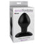 Anal Fantasy Collection Silicone Plug - Mega has a tapered tip for easy entry, an ultra-wide bulbous body & narrow neck to gape your anus. Package.