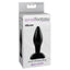 Anal Fantasy Collection Silicone Plug - Small has a tapered tip for easy entry, bulbous body & narrow neck so your muscles can wrap around & hold it in. Package.