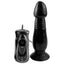Anal Fantasy Collection Vibrating Thruster Butt Plug has 7 vibrating & 3 thrusting modes w/ a phallic tapered tip, ribbed shaft & suction cup base.