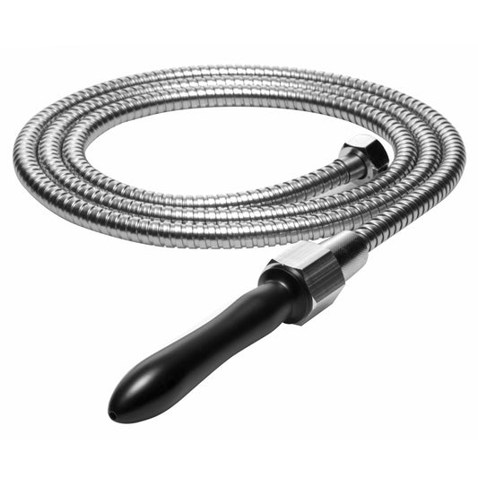 CleanStream - Aqua Shot Shower Cleansing System - 2m metal hose system connects directly to your shower/sink to provide a steady stream of water through the slim nozzle for easy anal cleansing.