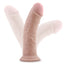 Au Naturel 8" Dual-Density Dildo With Suction Cup has a phallic head & veiny shaft in dual-density TPE w/ a firm core & soft outer. Flexible spine.