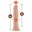 Au Naturel 9.5" Dual-Density Magnum Dong Dildo With Suction Cup has a phallic head & lightly veiny shaft in dual-density TPE w/ a firm core & soft exterior. Dimension.