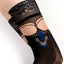 Ballerina's Secret Baroque Suspender Hold-Up Thigh-High Stockings have a black & blue baroque pattern w/ unique floating thigh bands thanks to the patterned suspenders & your real garter belt. Details.