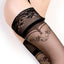 Ballerina's Secret Ornate Lace Top Sheer Thigh-High Stockings feature woven lacy hold-up thigh bands & a filigree pattern surrounding your legs. Details. 