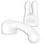 Bodywand Curve - Attachment Set fits the Bodywand Curve & comes w/ a bulbous, curved G-spot head & a rabbit ears clitoral attachment w/ a nubby texture. White.