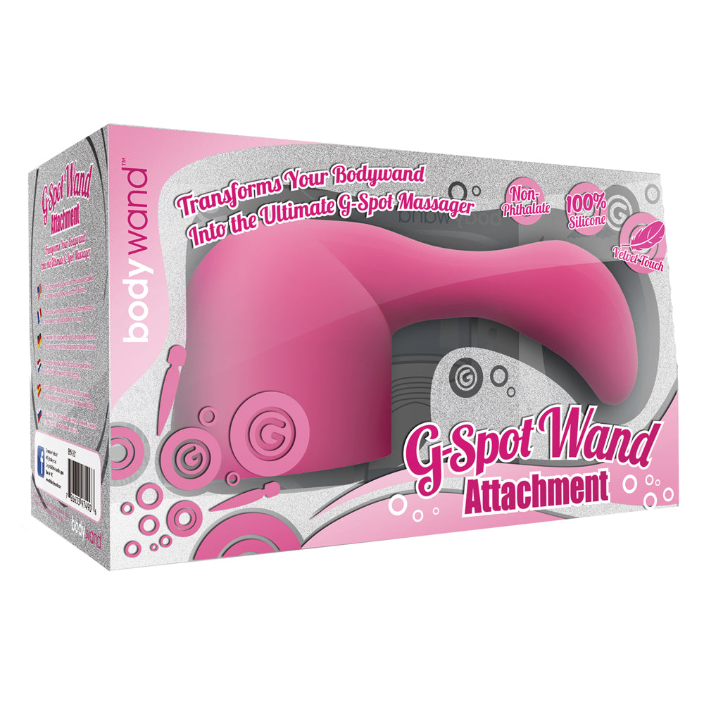 Bodywand - G-Spot Wand Attachment forOriginal or Multi Function Bodywand silicone attachment adds versatility w/ a long curved arm & tapered bulbous tip for precise G-spot stimulation. Pink, box
