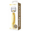 Bodywand Mini Wand Massager has 5 vibration modes packed into a soft-touch silicone head w/ a flexible neck for perfect angles. Gold - package.