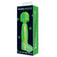 Bodywand Mini Wand Massager - Glow In The Dark Edition glows in the dark & has 5 vibration modes in a flexible head for perfect positioning. Package.