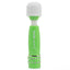 Bodywand Mini Wand Massager - Neon Edition has 5 vibration modes in a soft-touch silicone head & a flexible neck for easy positioning. Green.