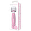 Bodywand Mini Wand Massager - Pastel Edition has 5 vibration modes in a soft-touch silicone head w/ a flexible neck for perfect positioning. Pink - package.