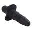 Booty Call Booty Buzz Ribbed Vibrating Anal Probe - tapered body, 10 vibration modes w/ a ribbed texture and flared end. Black 2