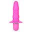 Booty Call Booty Buzz Ribbed Vibrating Anal Probe - tapered body, 10 vibration modes w/ a ribbed texture and flared end. Pink