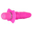 Booty Call Booty Buzz Ribbed Vibrating Anal Probe - tapered body, 10 vibration modes w/ a ribbed texture and flared end. Pink 2