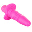 Booty Call Booty Buzz Ribbed Vibrating Anal Probe - tapered body, 10 vibration modes w/ a ribbed texture and flared end. Pink 3