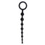 CalEx Booty Call X-10 Silicone Anal Beads w/ Retrieval Ring - graduated design for easy insertion & progressive stimulation. Black 2