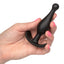 Booty Call Booty Rocker Anal Plug - round bead tip for smooth insertion & a curved rocking base that doubles as a retrieval handle. Black-on hand.