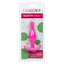 Booty Call Booty Rocker Anal Plug - round bead tip for smooth insertion & a curved rocking base that doubles as a retrieval handle. Pink-package.