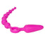 Booty Call Booty Double Dare Vibrating Anal Plug & Beads - dual-ended tapered butt plug w/ attached graduating anal beads & a multi-speed bullet vibrator. Pink 4