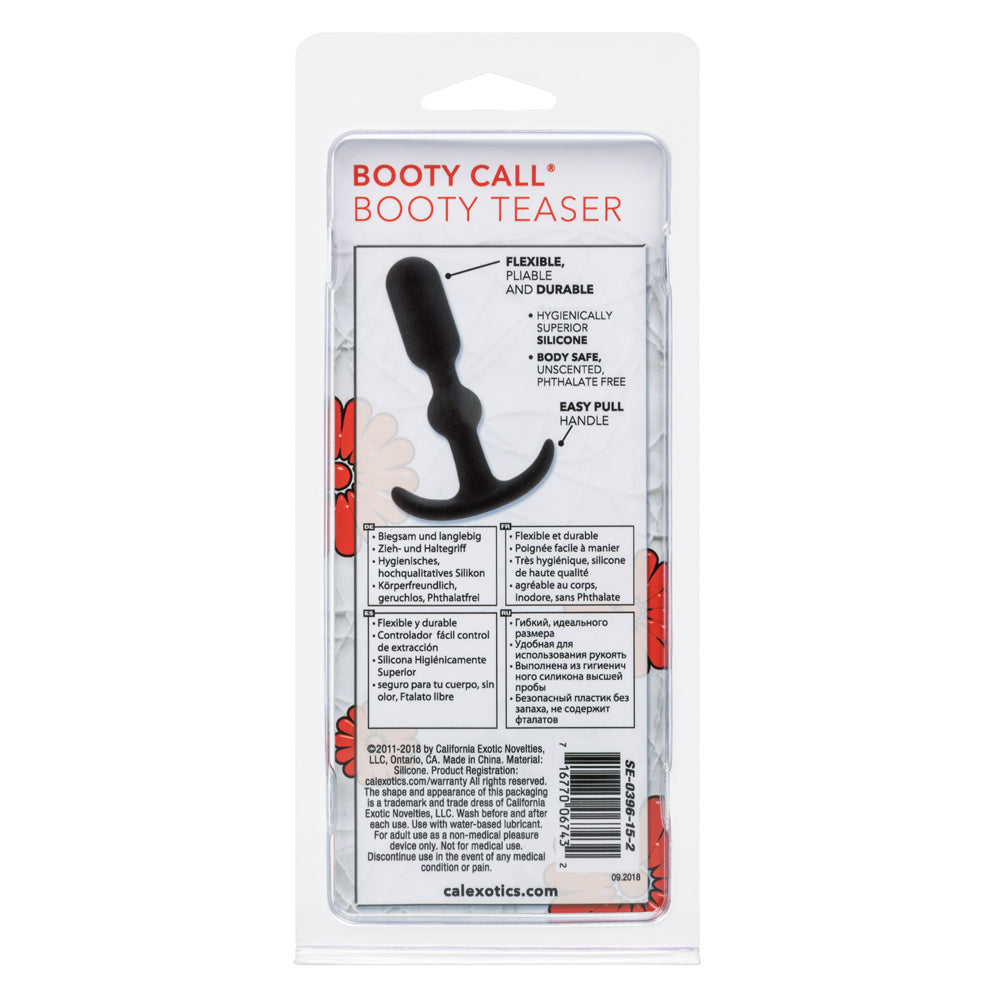Booty Call - Booty Teaser - anal probe has a flexible design w/ rounded head for smooth insertion & a comfortable rocking base. Black 5