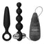 Booty Call - Booty Vibro Kit - comes with a tapered anal probe, graduated beads & a removable bullet vibrator for more stimulation. Black